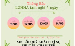 Thông báo tạm nghỉ